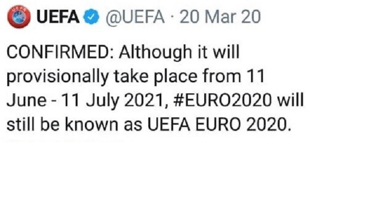 UEFA nhận “gạch đá” vì không chịu đổi tên giải Euro 2020